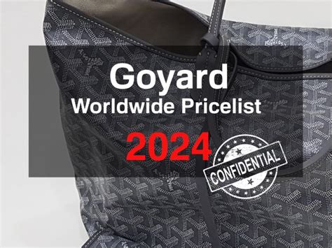 goyard price usd|goyard price list 2024.